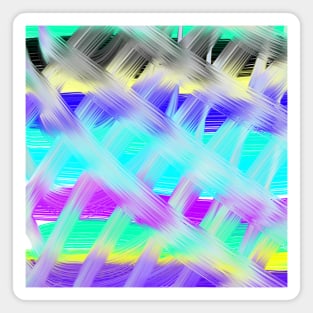 Colorful Rainbow with Overlaying Transparent Blurry Brushstroke Pattern, made by EndlessEmporium Magnet